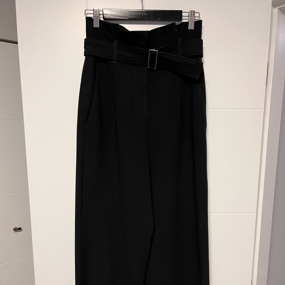 Black high waisted wide leg trousers - Picture 3 of 4
